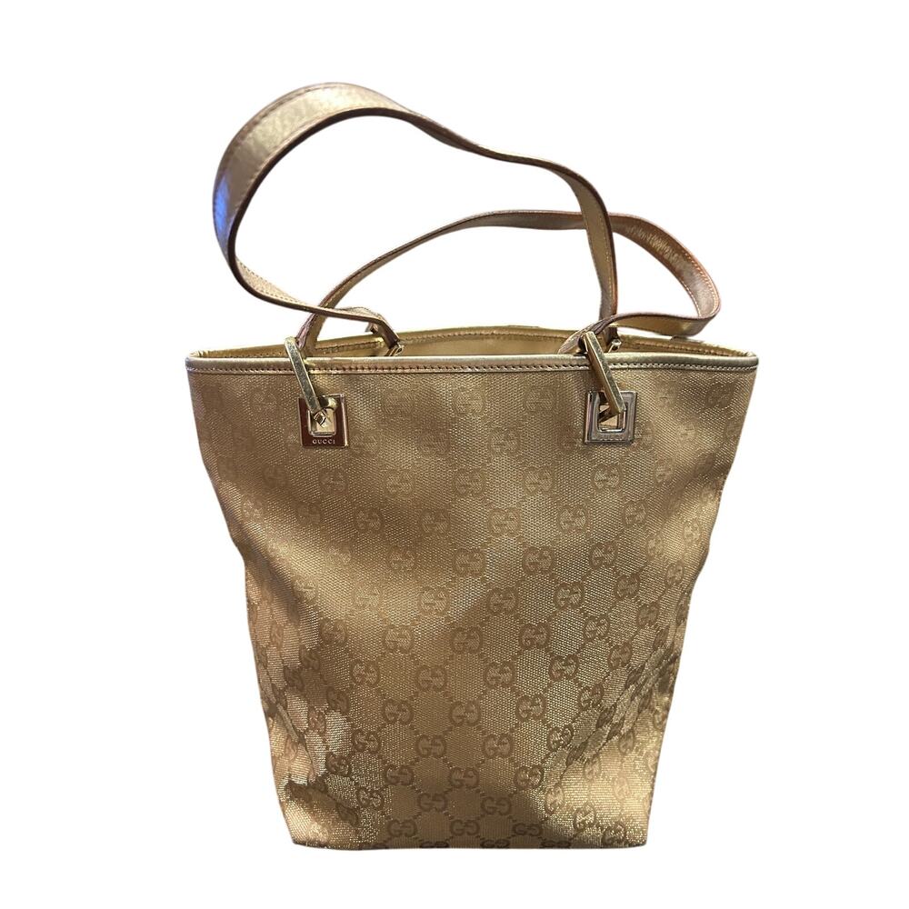 Gucci Metallic Canvas Tote Bag